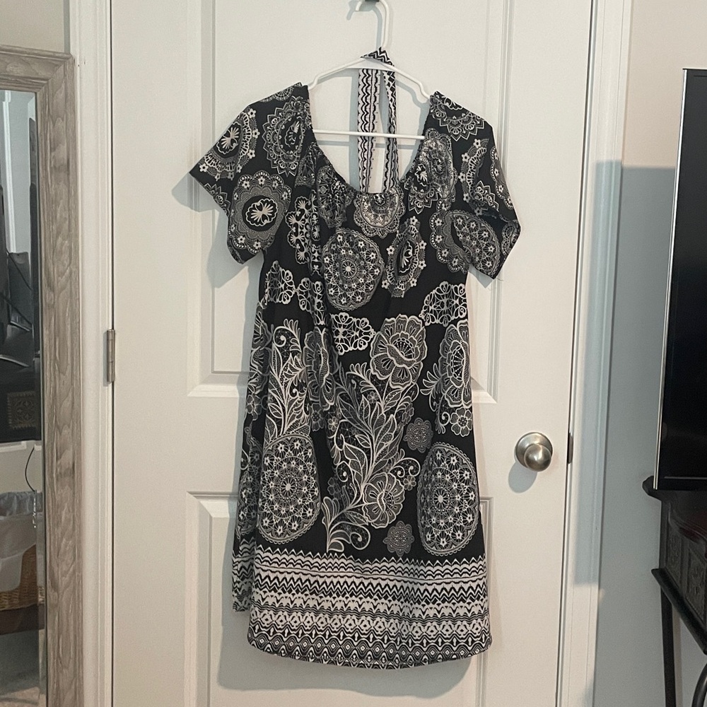 Black and White off the shoulder dress